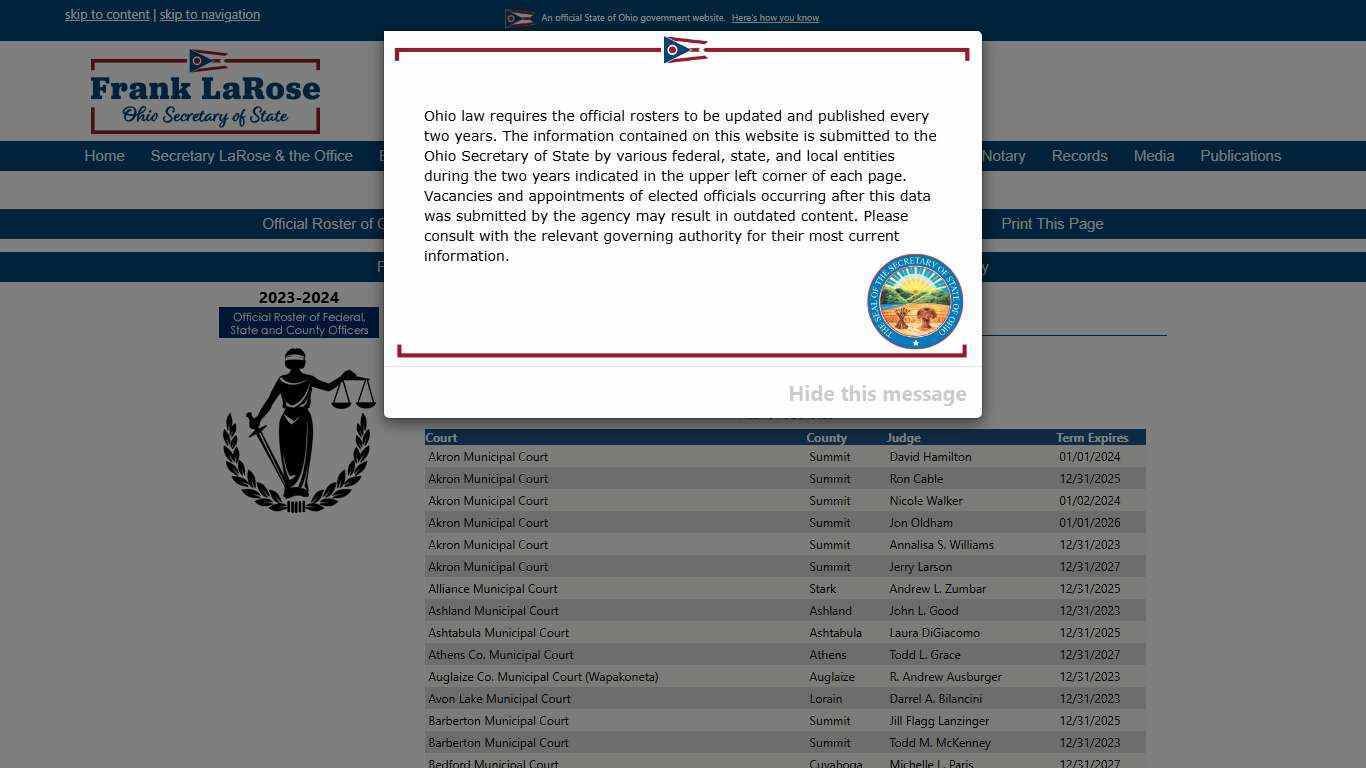 Ohio Municipal Courts