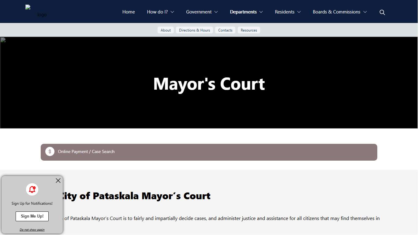 City of Pataskala, OH - Mayor's Court